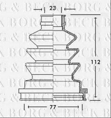 BORG & BECK bcb2532 -  Пыльник, приводной вал